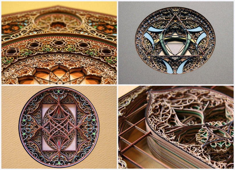 Openwork stained glass windows made of... cardboard