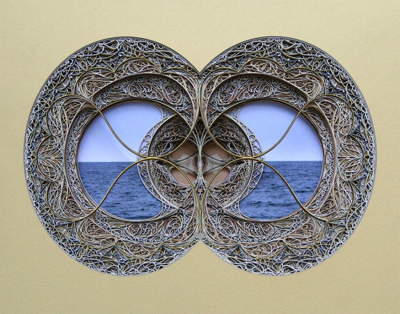 Openwork stained glass windows made of... cardboard