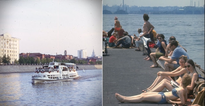 Oriente y Occidente: Fotografías en color de Moscú y Nueva York en 1969