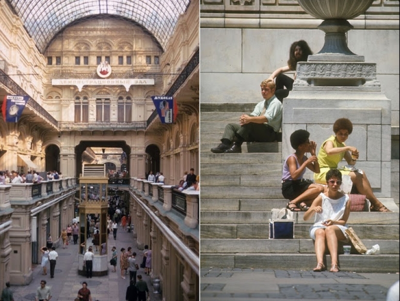 Oriente y Occidente: Fotografías en color de Moscú y Nueva York en 1969