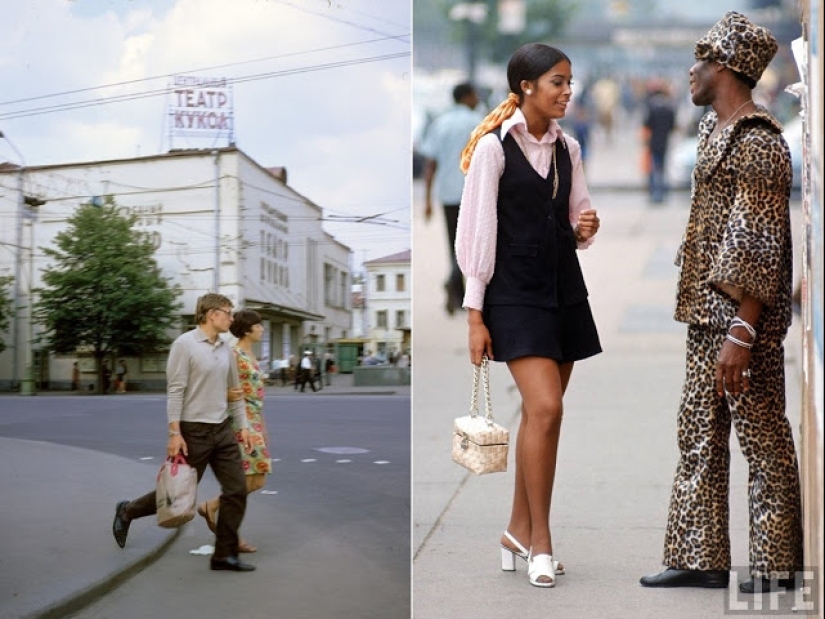 Oriente y Occidente: Fotografías en color de Moscú y Nueva York en 1969