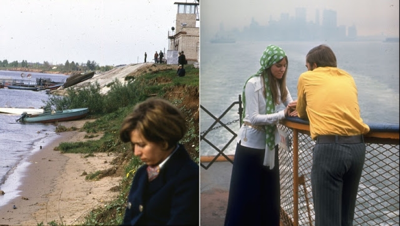 Oriente y Occidente: Fotografías en color de Moscú y Nueva York en 1969