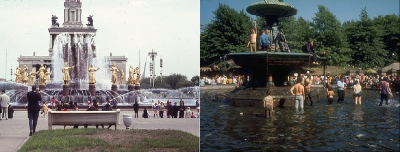 Oriente y Occidente: Fotografías en color de Moscú y Nueva York en 1969