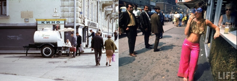 Oriente y Occidente: Fotografías en color de Moscú y Nueva York en 1969