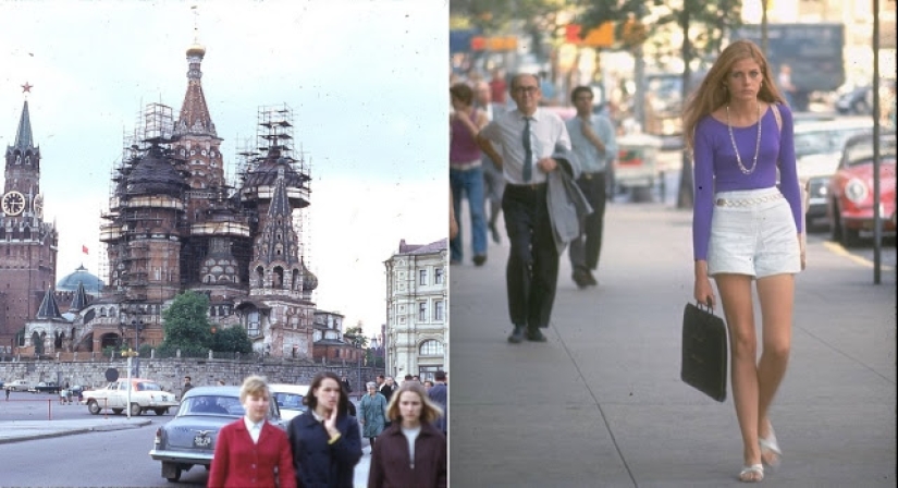 Oriente y Occidente: Fotografías en color de Moscú y Nueva York en 1969