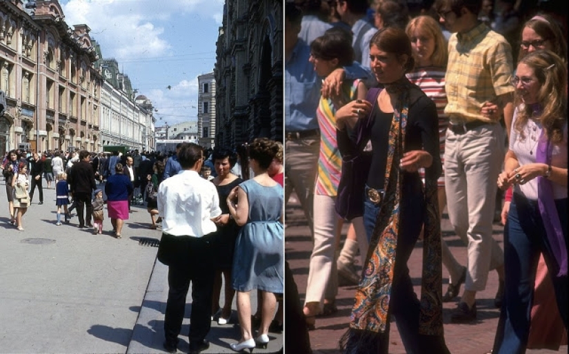 Oriente y Occidente: Fotografías en color de Moscú y Nueva York en 1969