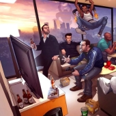 Our whole life... GTA: fantastic illustrations by Patrick Brown