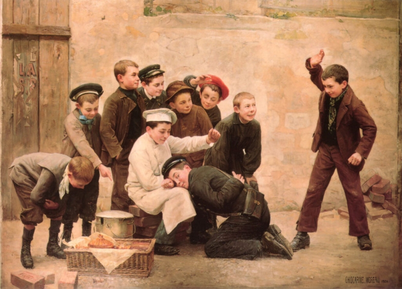 Paul-Charles Chaucarne-Moreau and the mischievous Parisian tomboys in his paintings
