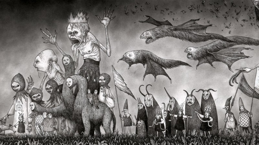 Pesadillas infantiles en los dibujos del maestro del terror John Mortensen