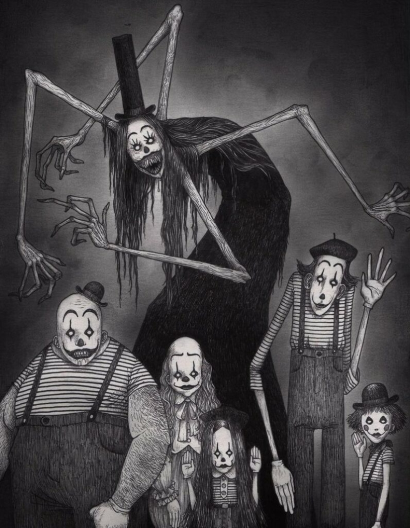 Pesadillas infantiles en los dibujos del maestro del terror John Mortensen