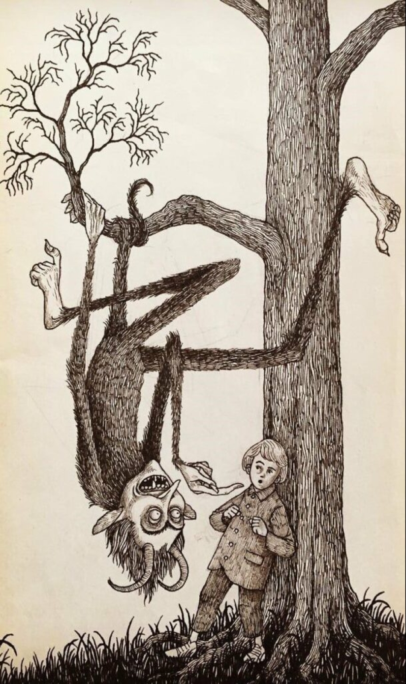 Pesadillas infantiles en los dibujos del maestro del terror John Mortensen