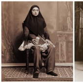 Photo portraits of Iranian beauties in the style of the 19th century