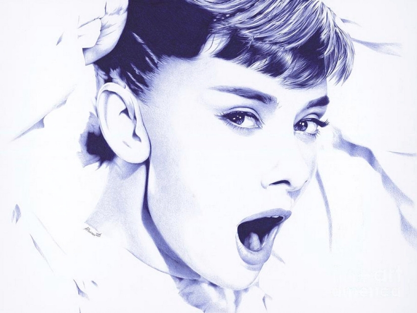 Photorealistic painting with a ballpoint pen from Andrey Poletaev