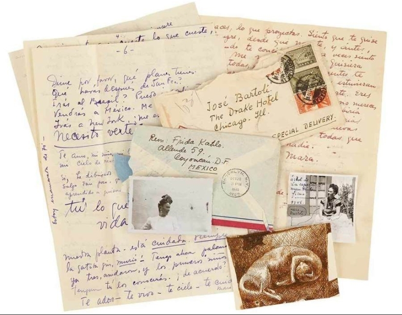 Photos and secret love letters of Frida Kahlo