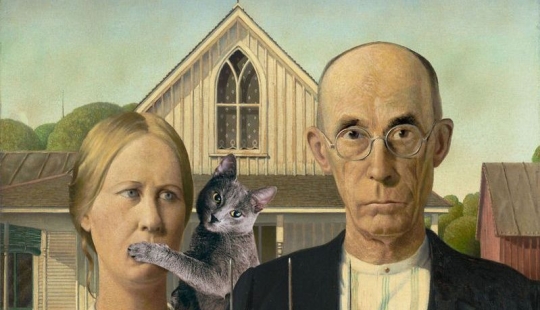 Photoshopping your cat on works of art is always appropriate!