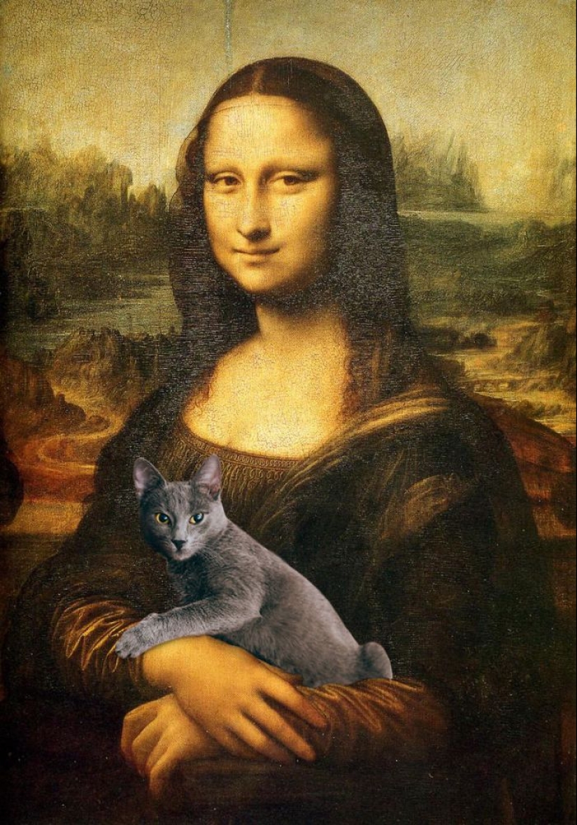 Photoshopping your cat on works of art is always appropriate!