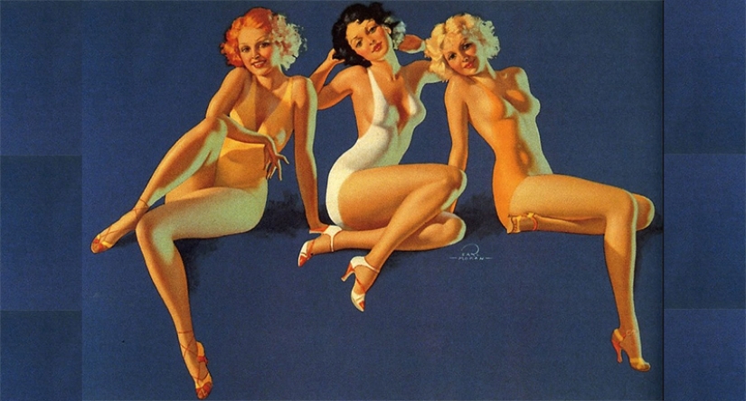 Pin-up from Earl Moran, the artist for whom Marilyn Monroe worked as a model