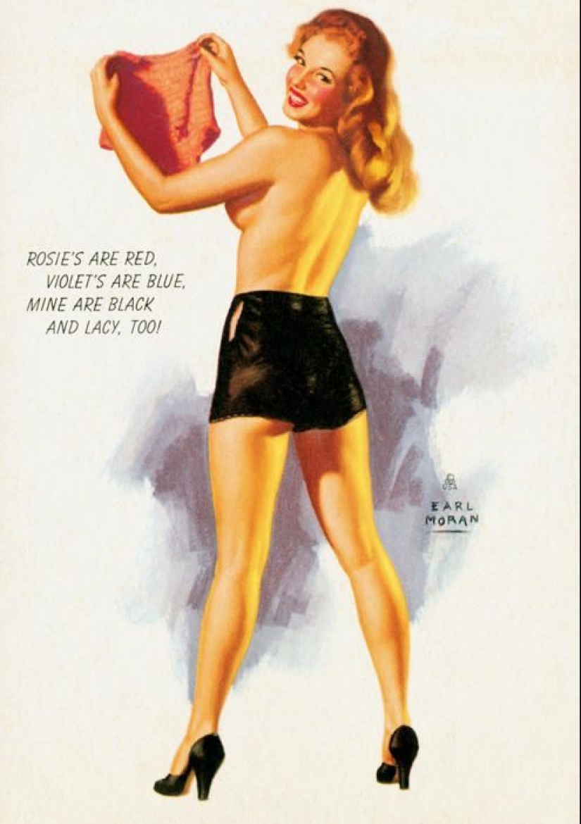 Pin-up from Earl Moran, the artist for whom Marilyn Monroe worked as a model