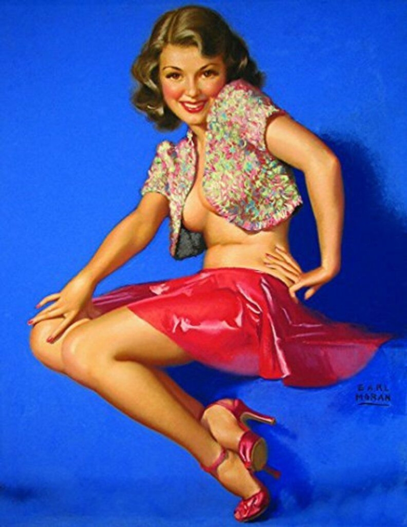 Pin-up from Earl Moran, the artist for whom Marilyn Monroe worked as a model