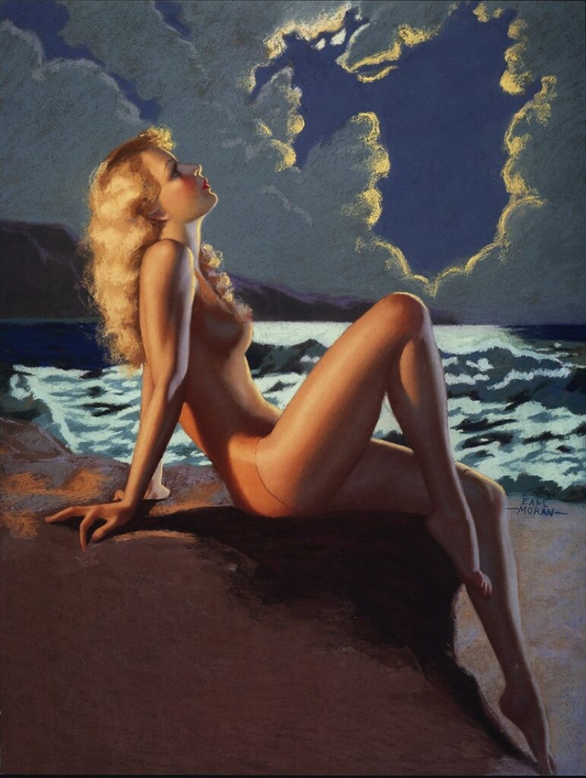 Pin-up from Earl Moran, the artist for whom Marilyn Monroe worked as a model