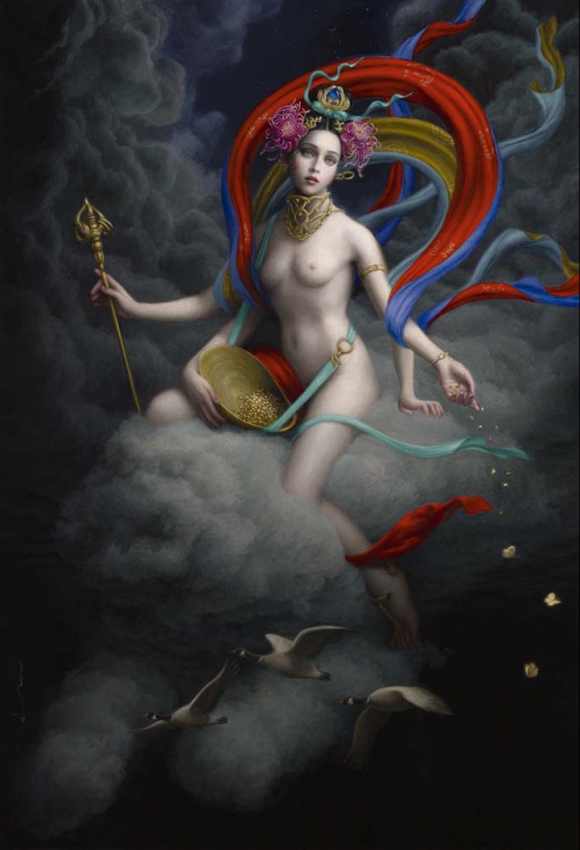 Pinturas surrealistas de Chie Yoshii, que celebran la armonía y la belleza