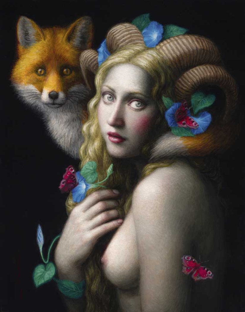 Pinturas surrealistas de Chie Yoshii, que celebran la armonía y la belleza