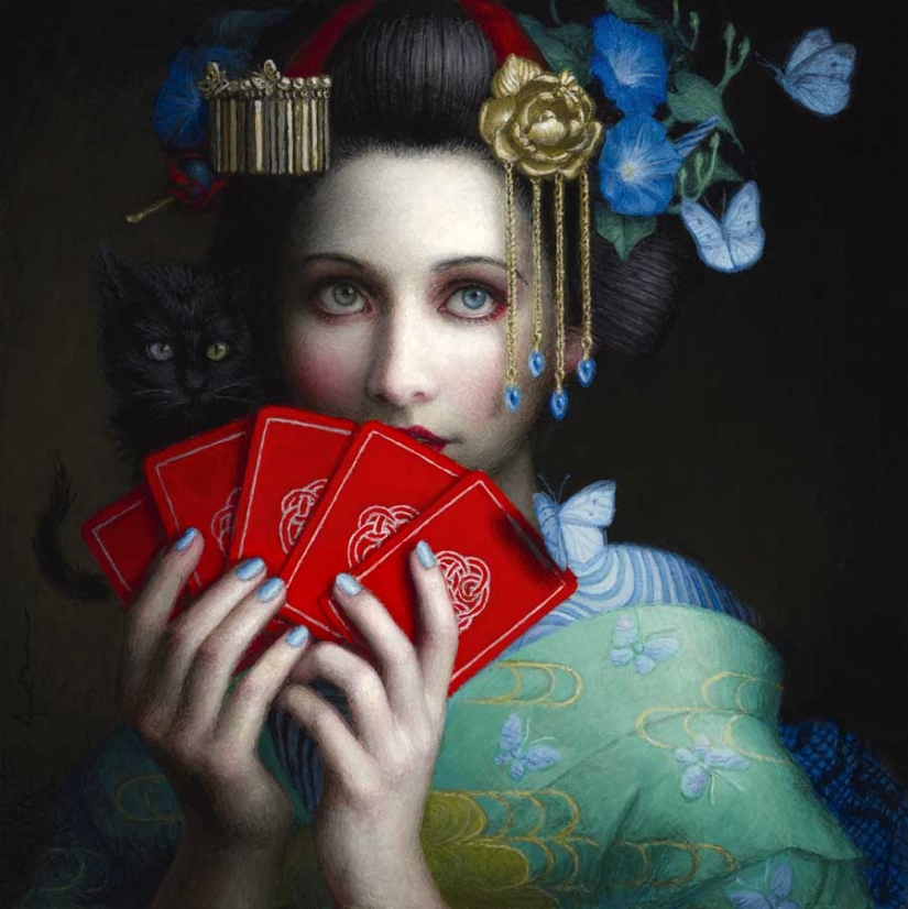 Pinturas surrealistas de Chie Yoshii, que celebran la armonía y la belleza