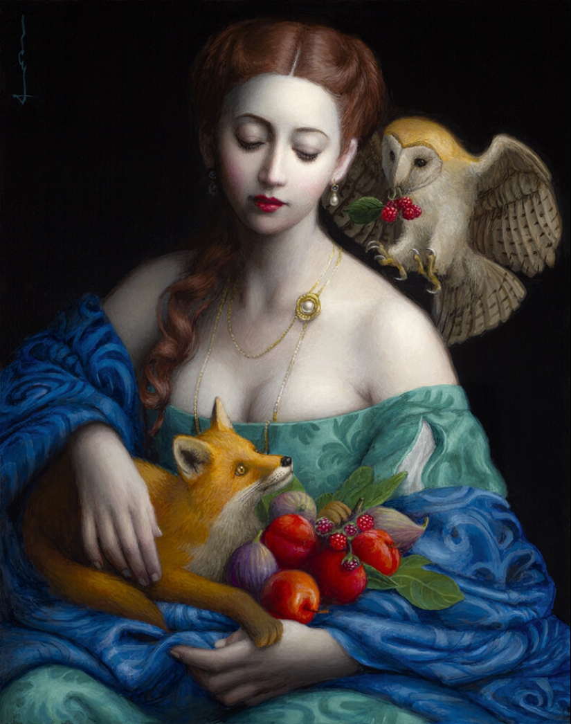 Pinturas surrealistas de Chie Yoshii, que celebran la armonía y la belleza