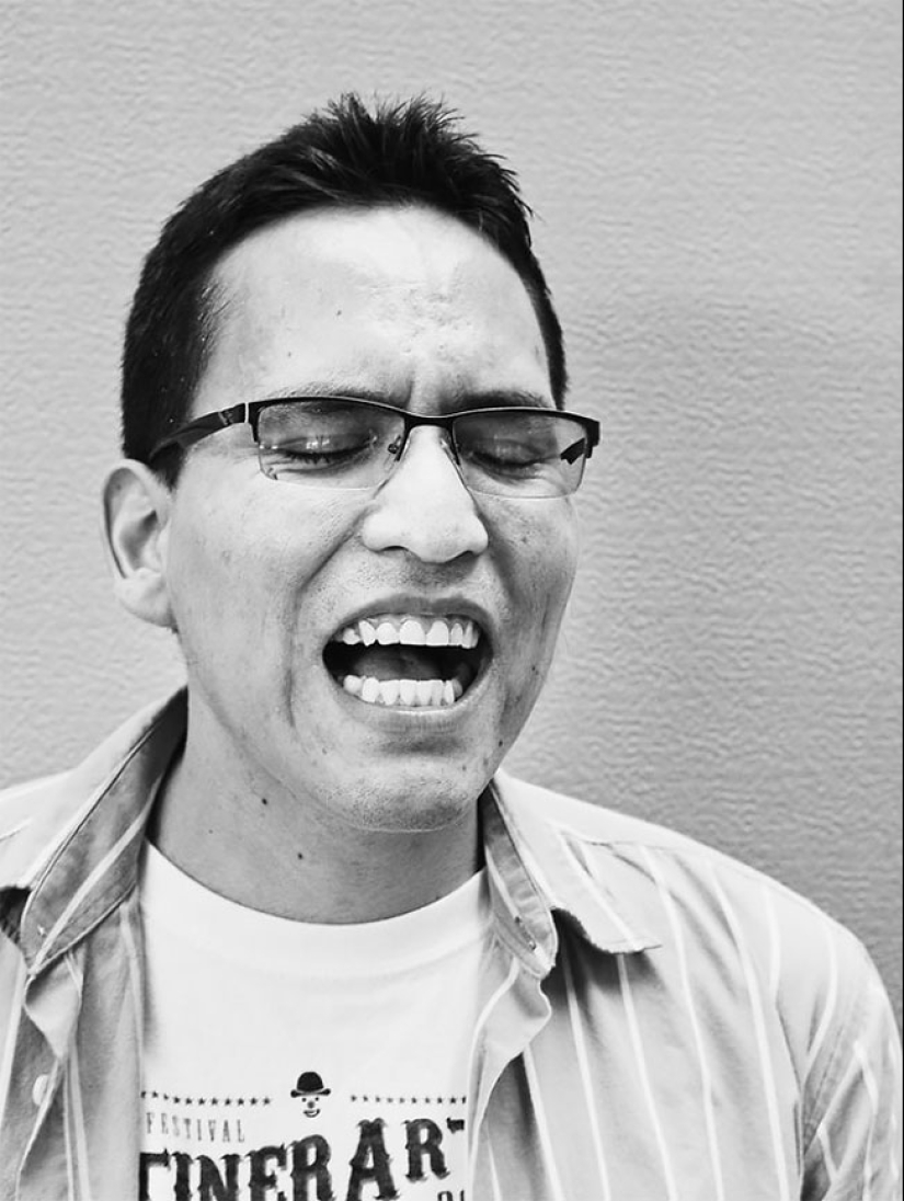 Poignant moment: portraits of people who have tasted the hottest pepper in the world