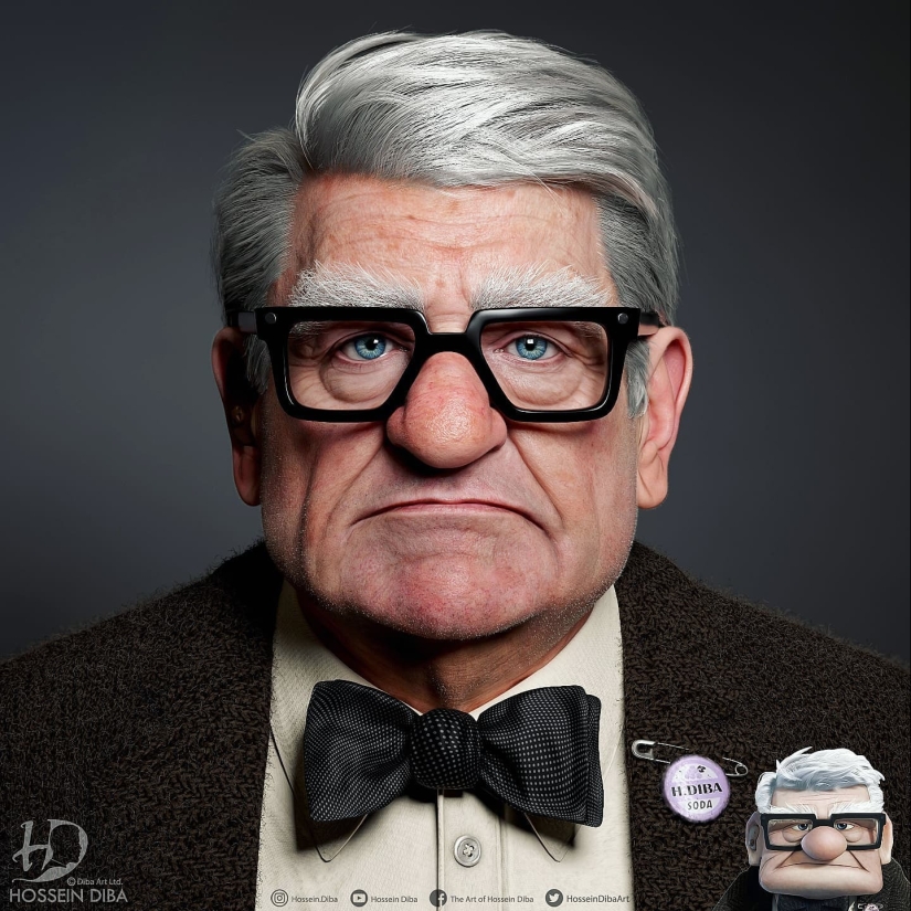 Pop culture characters in a super-realistic style by Hossein Dib