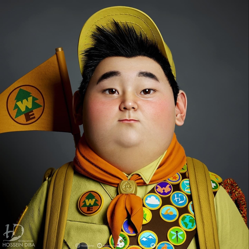 Pop culture characters in a super-realistic style by Hossein Dib