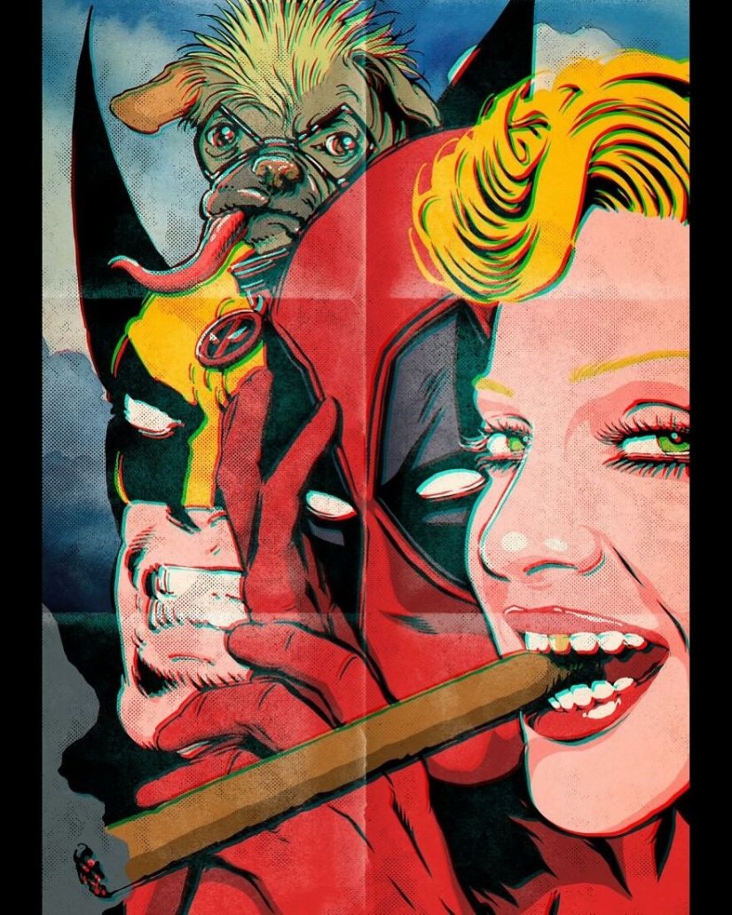 Pop Culture Meets Retro Art in These Vibrant Vintage Mash-Up Illustrations By Butcher Billy