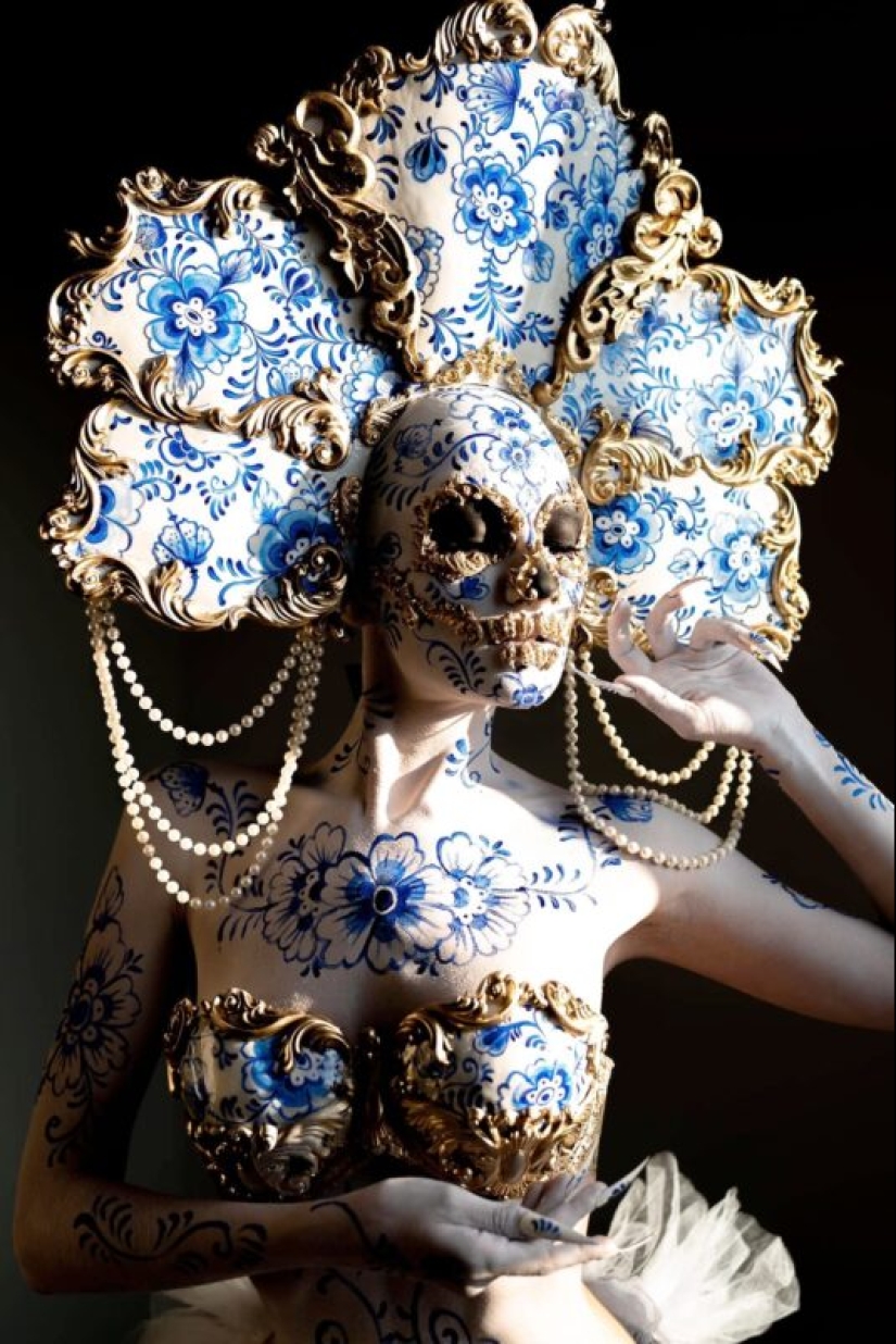 Porcelain fantasies of Brazilian makeup artist Julio Silveira