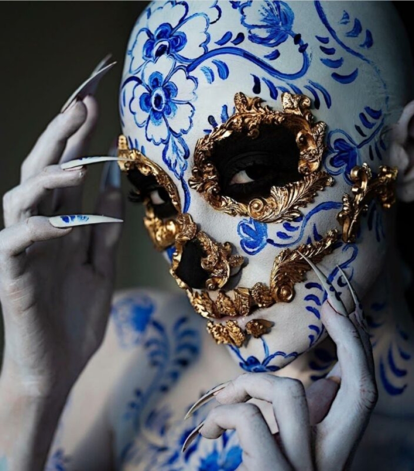 Porcelain fantasies of Brazilian makeup artist Julio Silveira