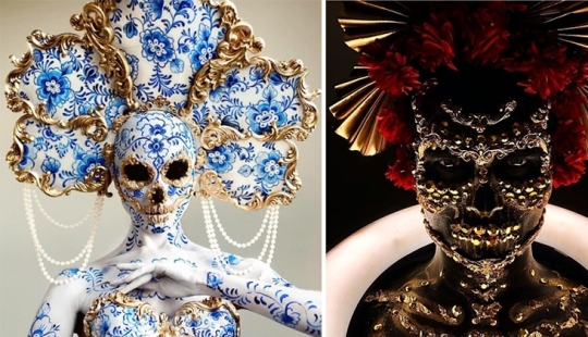 Porcelain fantasies of Brazilian makeup artist Julio Silveira