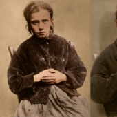 Portraits of children of the XIX century, sentenced to hard labor and prison for petty theft