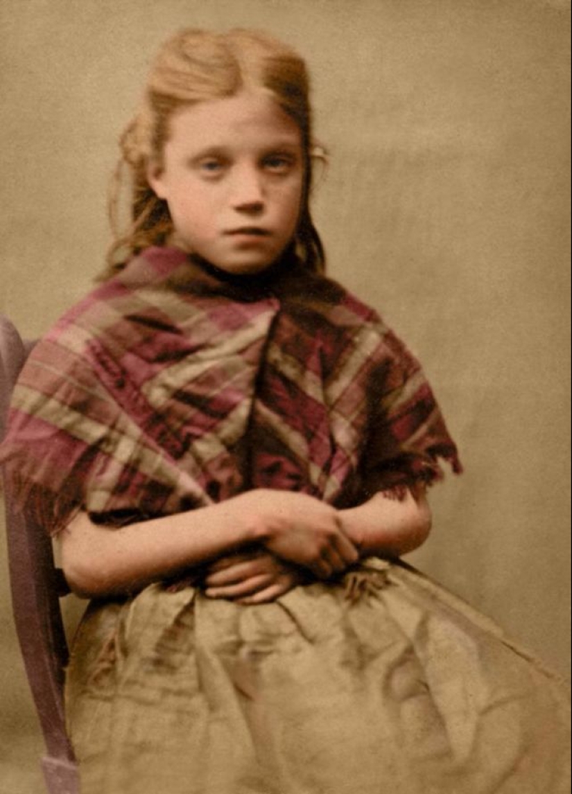 Portraits of children of the XIX century, sentenced to hard labor and prison for petty theft