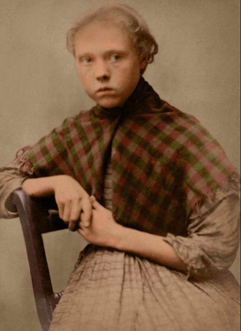 Portraits of children of the XIX century, sentenced to hard labor and prison for petty theft