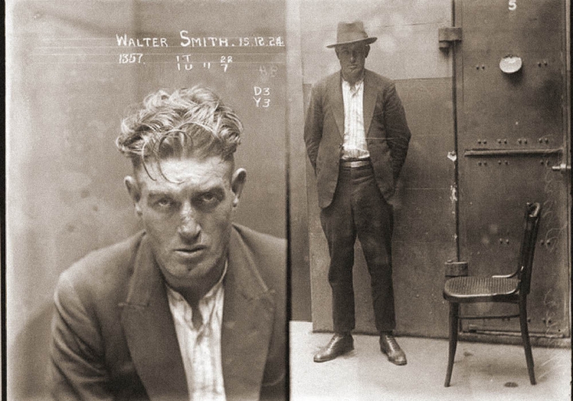 Portraits of criminals of the 1920s