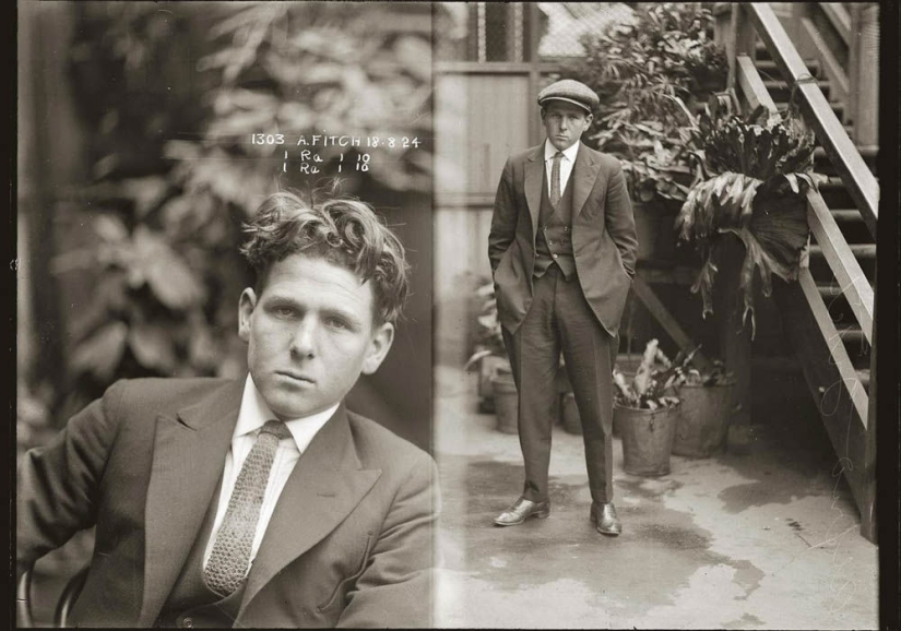 Portraits of criminals of the 1920s