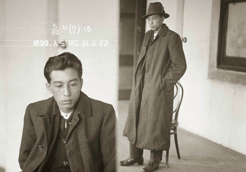 Portraits of criminals of the 1920s