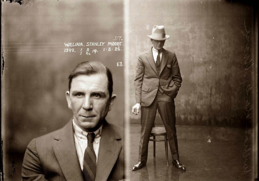 Portraits of criminals of the 1920s