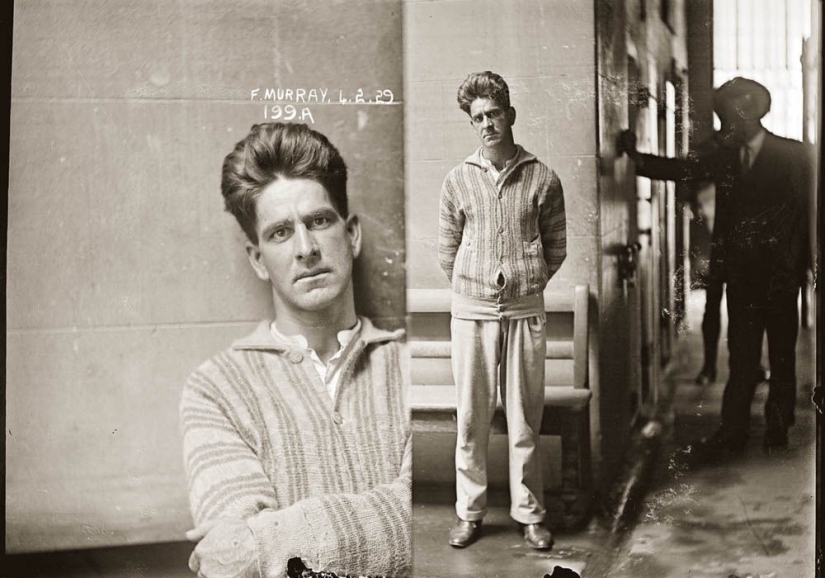 Portraits of criminals of the 1920s