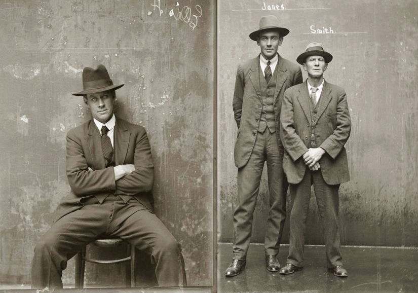 Portraits of criminals of the 1920s