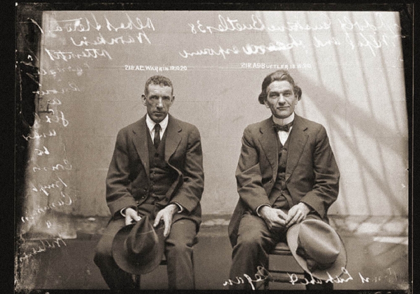 Portraits of criminals of the 1920s