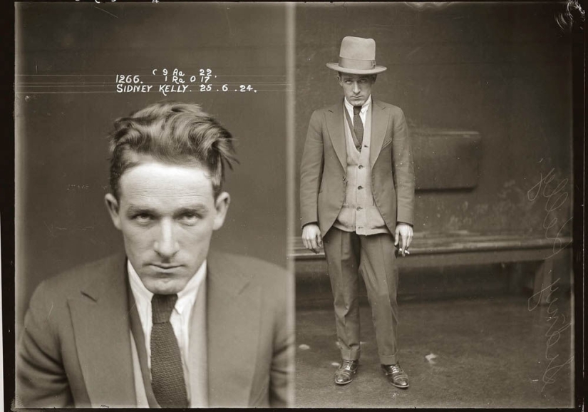 Portraits of criminals of the 1920s