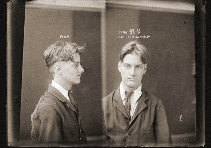 Portraits of criminals of the 1920s