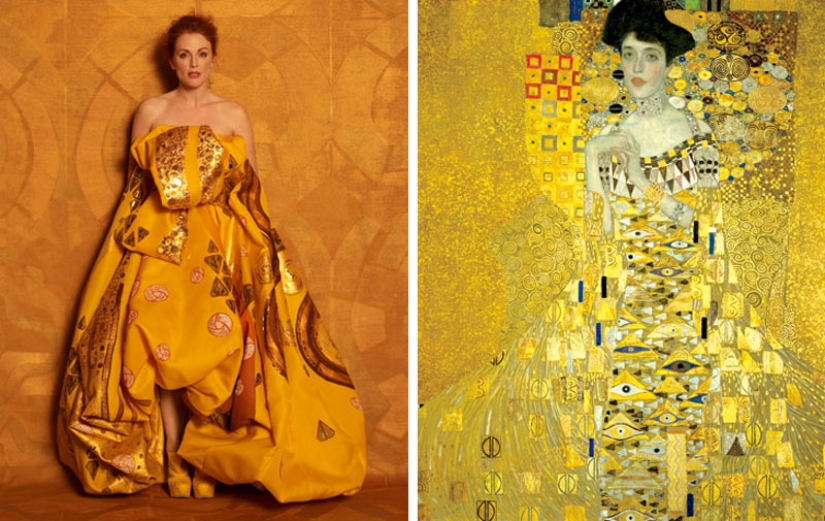 Portraits of ladies: Julianne Moore in fashionable interpretations of great paintings