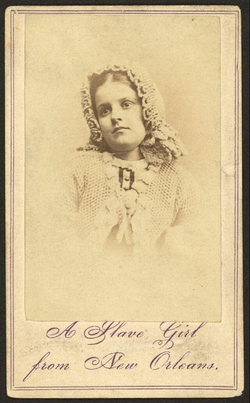 Portraits of Rebecca Huger, white girl slave of New Orleans 1860‑ies