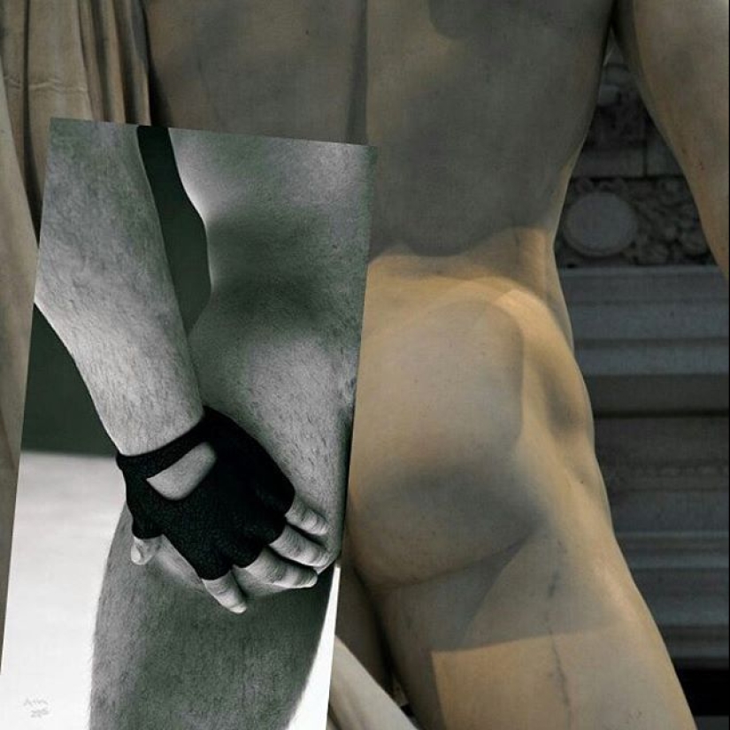 Provocative collages by Spanish artist Naro Pinosa